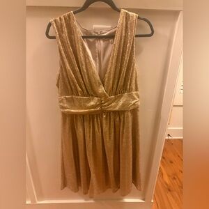 New York & Company Elegant Gold Formal Dress